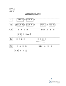 Amazing Love chord chart preview