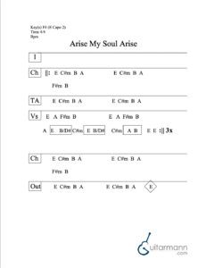 Arise My Soul chord chart preview