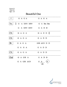 Beautiful One Chords (Key of G) – Guitarmann