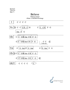 Believe chord chart preview