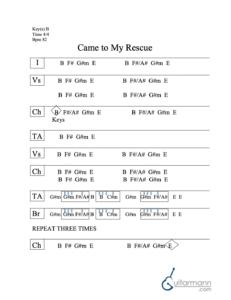 Came to My Rescue chord chart preview