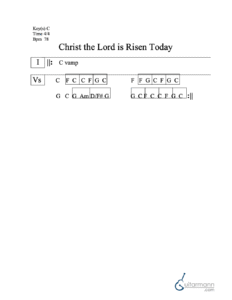 Christ the Lord Is Risen Today chord chart preview