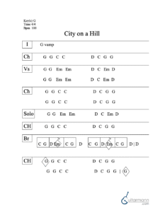 City on a Hill chord chart preview