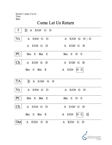 Come Let Us Return chord chart preview