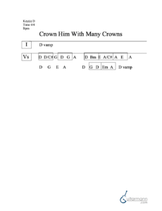 Crown Him With Many Crowns chord chart preview