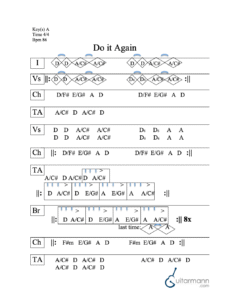 Do It Again chord chart preview