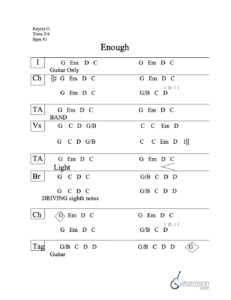 Enough chord chart preview