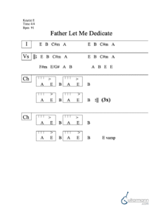 Father Let Me Dedicate chord chart preview