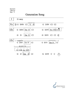 Generation Song chord chart preview
