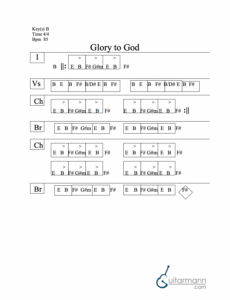 Glory to God chord chart preview