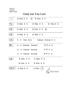 Great Are You Lord chord chart preview