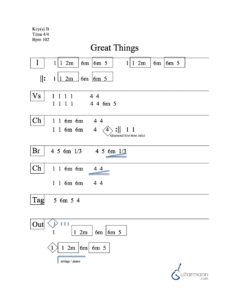 Great Things chord chart preview