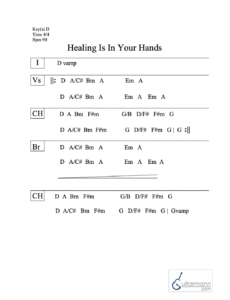 Healing Is In Your Hands chord chart preview