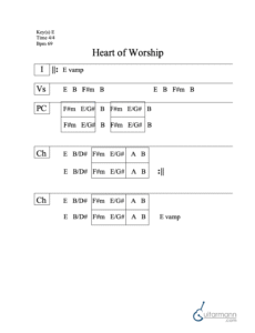 Heart of Worship chord chart preview