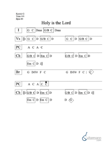 Holy Is the Lord chord chart preview