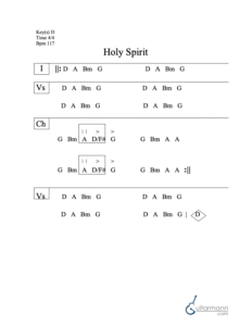 Holy Spirit chord chart preview