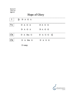 Hope of Glory chord chart preview