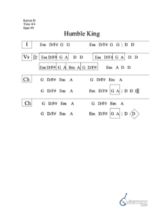Humble King chord chart preview