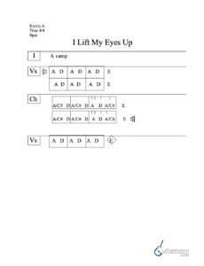 I Lift My Eyes Up chord chart preview