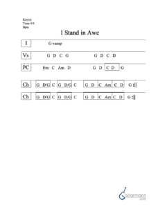I Stand in Awe chord chart preview