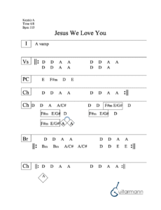 Jesus We Love You chord chart preview