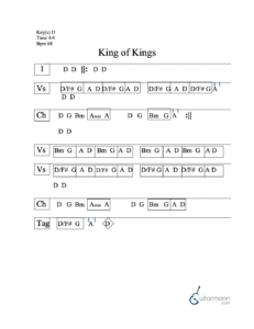 King of Kings chord chart preview