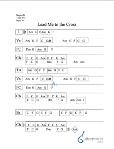 Lead Me to the Cross chord chart preview