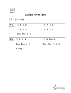 Let the River Flow chord chart preview