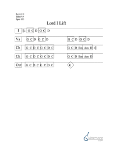 Lord I Lift Your Name on High chord chart preview