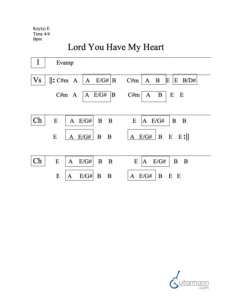 Lord You Have My Heart chord chart preview