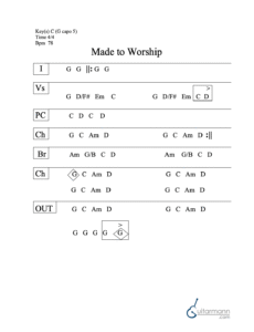 Made to Worship chord chart preview