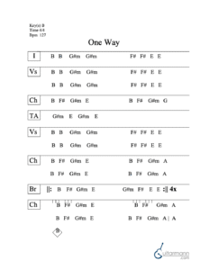 One Way chord chart preview