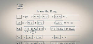 praise the king chord chart