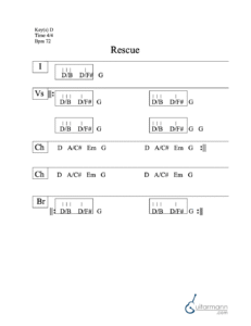 Rescue chord chart preview