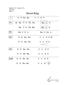 Saviour King chord chart preview