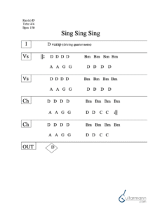 Sing Sing Sing chord chart preview