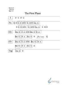 The First Place chord chart preview