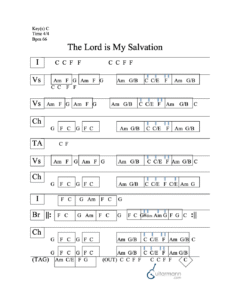 The Lord Is My Salvation chord chart preview