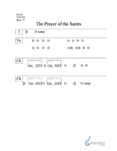 The Prayers of the Saints chord chart preview