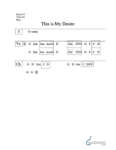 This Is My Desire chord chart preview
