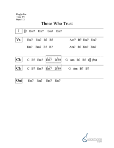 Those Who Trust chord chart preview