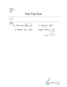 Turn Your Eyes Upon Jesus chord chart preview