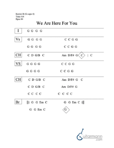 We Are Here For You chord chart preview