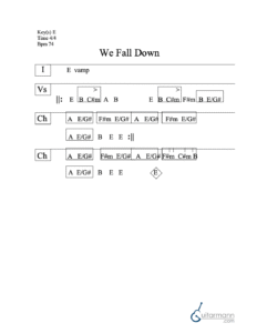 We Fall Down chord chart preview
