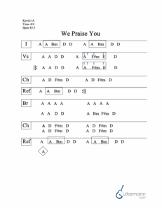 We Praise You chord chart preview