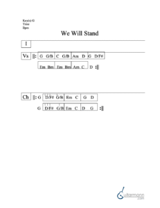 We Will Stand chord chart preview