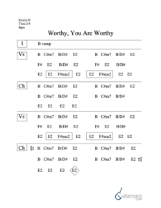 Worthy You Are Worthy chord chart preview