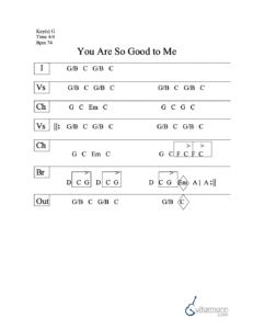 You Are So Good to Me chord chart preview
