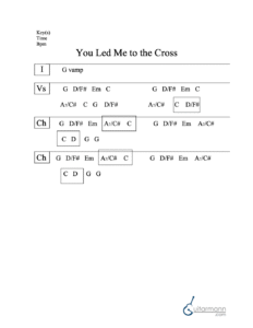 You Led Me to the Cross chord chart preview