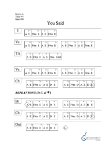 You Said chord chart preview